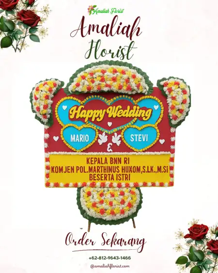 Papan Bunga Pernikahan Puton